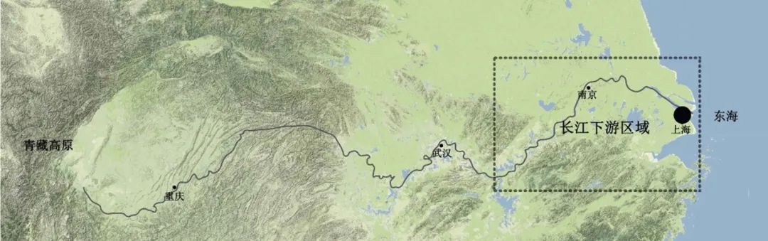 长江下游地理位置。受访者供图