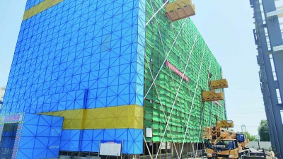 高淳首个“五证齐发”项目建设跑出“加速度” 开工后仅92天，主体建筑封顶