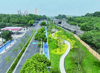铁路印象口袋公园向市民开放。 栖霞区城管局供图