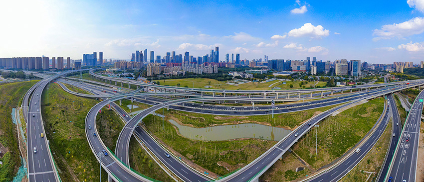 油坊桥互通披绿衣