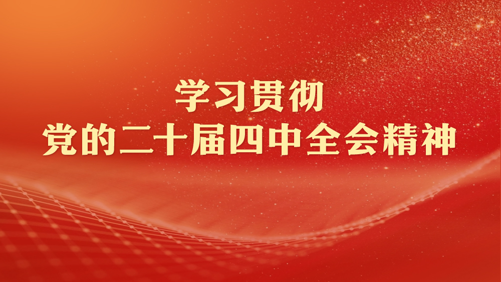 认真学习贯彻党的二十届四中全会精神